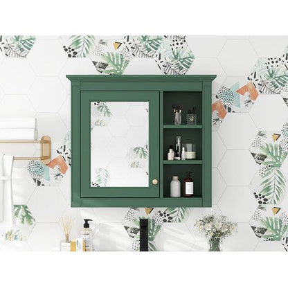 30" x 28" Medicine Cabinet, Wall Mounted Bathroom Storage Cabinet, Modern Bathroom Wall Cabinet with Mirror,Medicine Cabinet, Mirror Cabinet with 3 Open Shelves (Not Include Bathroom Vanity)