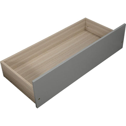 Twin size Platform Bed with Two Drawers, Gray