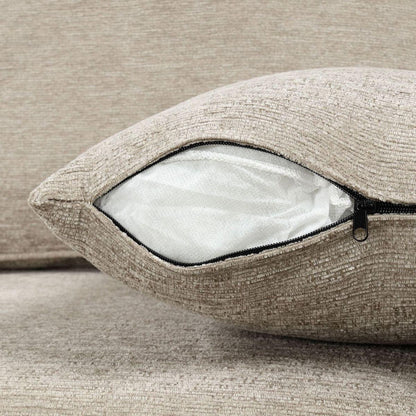 126" L-shaped Sofa Sectional Sofa Couch Pull-out Sofa Bed with Charging Devices and Cup Holders for Living Room, Beige