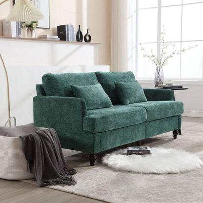 Modern chenille Fabric Loveseat, 2-Seat Upholstered Loveseat Sofa Modern Couch