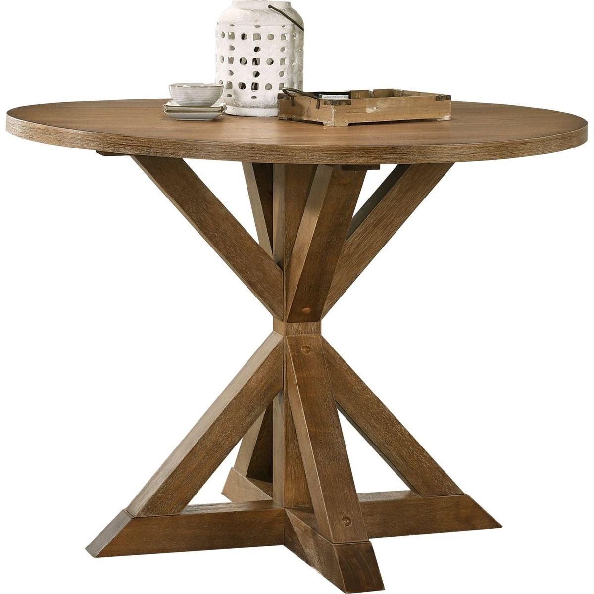 Windvale Cross-Buck Base Counter Height Dining Table - Streamdale Furniture