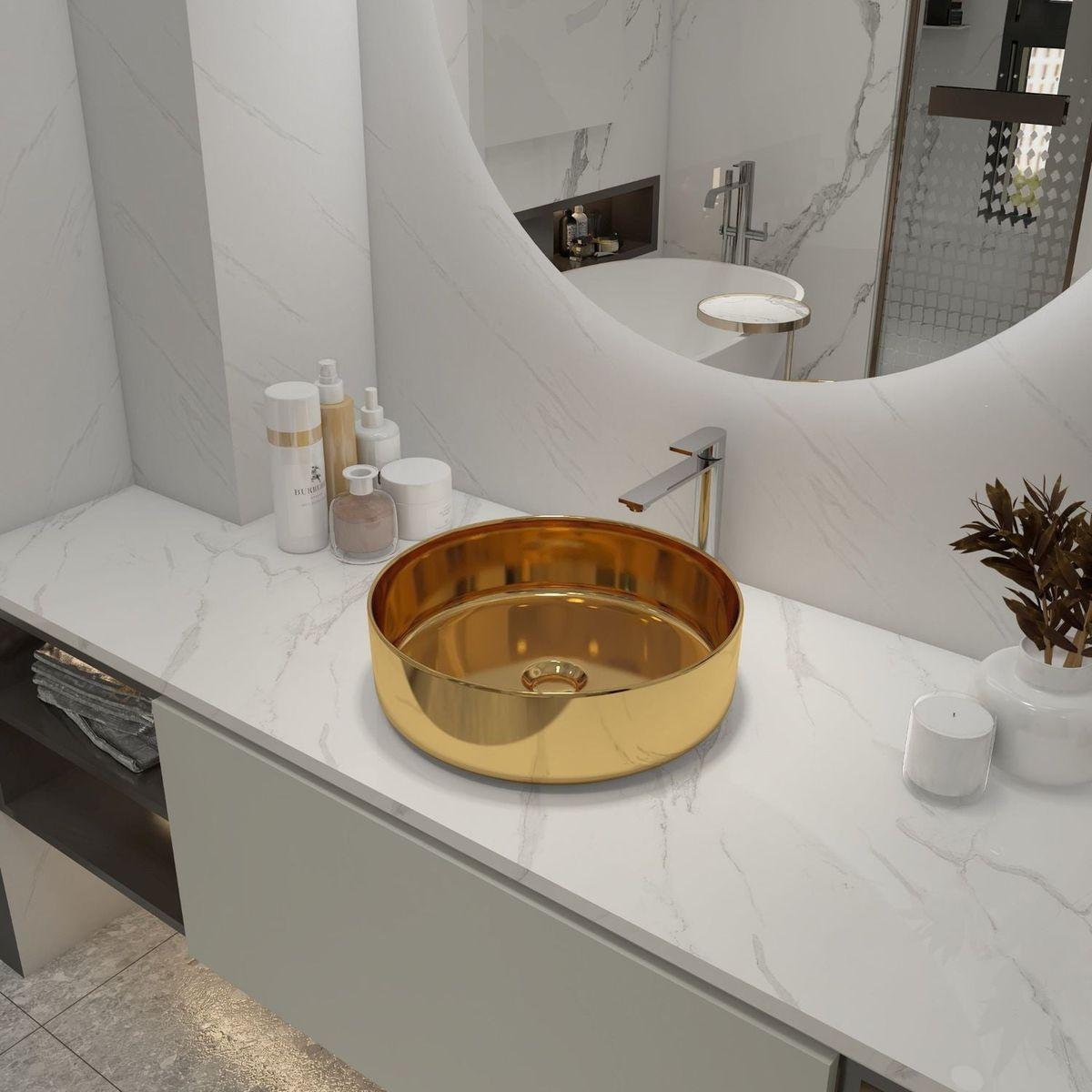 Ceramic Circular Vessel Bathroom Sink Art Sink