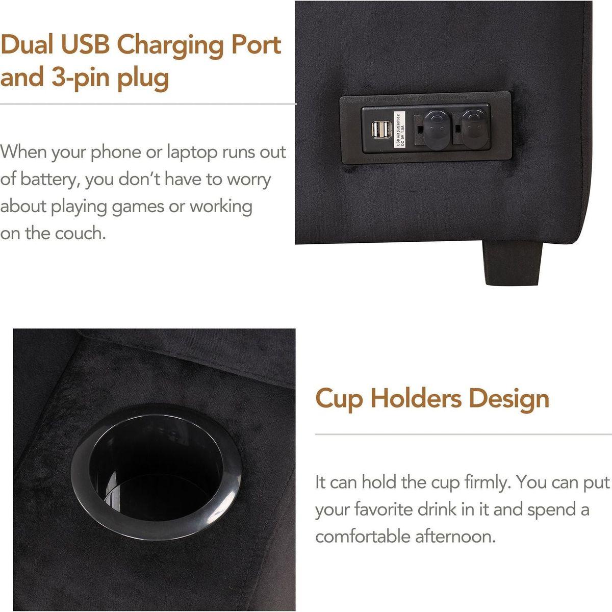 87.4" Sleeper Sofa Bed,2 in 1 Pull Out sofa bed L Shape Couch with Storage Ottoman for Living Room,Bedroom Couch and Small Apartment, Black