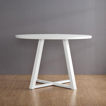 Varna 3-Piece Round Dining Set, Trestle Dining Table with 2 Stylish Chairs