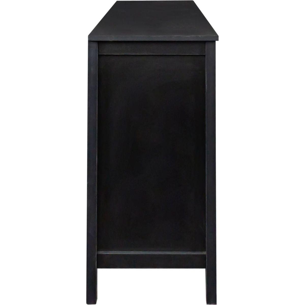 Cabinet with 4 Doors and 4 open shelgves,Freestanding Sideboard Storage Cabinet Entryway Floor Cabinet for Living Room Office Bedroom
