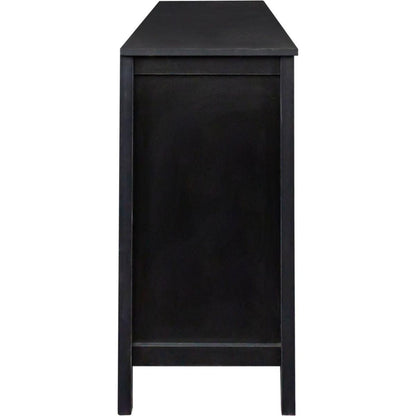 Cabinet with 4 Doors and 4 open shelgves,Freestanding Sideboard Storage Cabinet Entryway Floor Cabinet for Living Room Office Bedroom