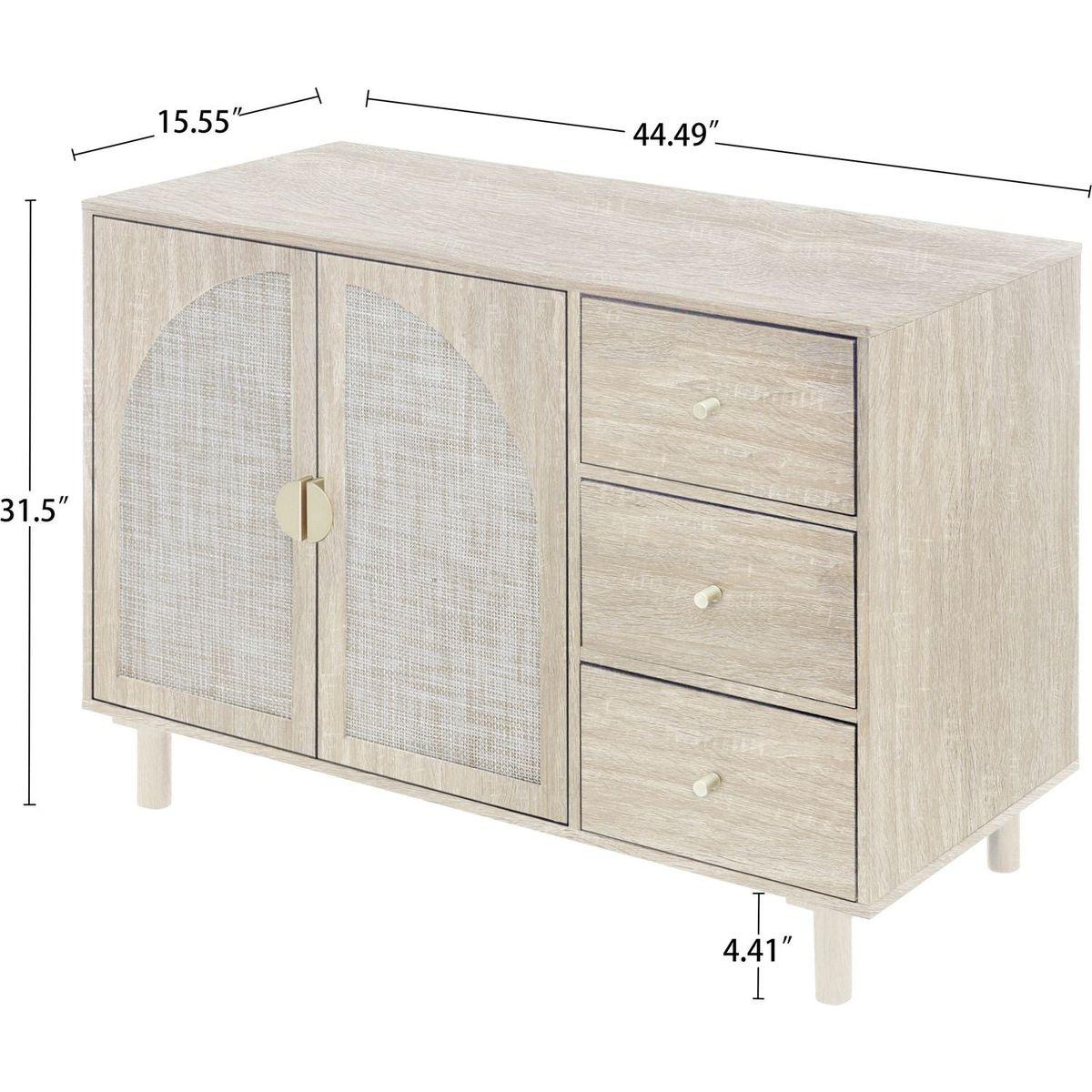 2 Door 3 Drawer Cabinet, Suitable for Bedroom, Living Room, Study