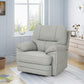 39.5" Wide Faux Leather Power Swivel Standard Recliner