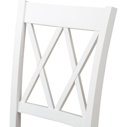 5-Piece Dining Table Set Home Kitchen Table and Chairs Wood Dining Set, White+Cherry