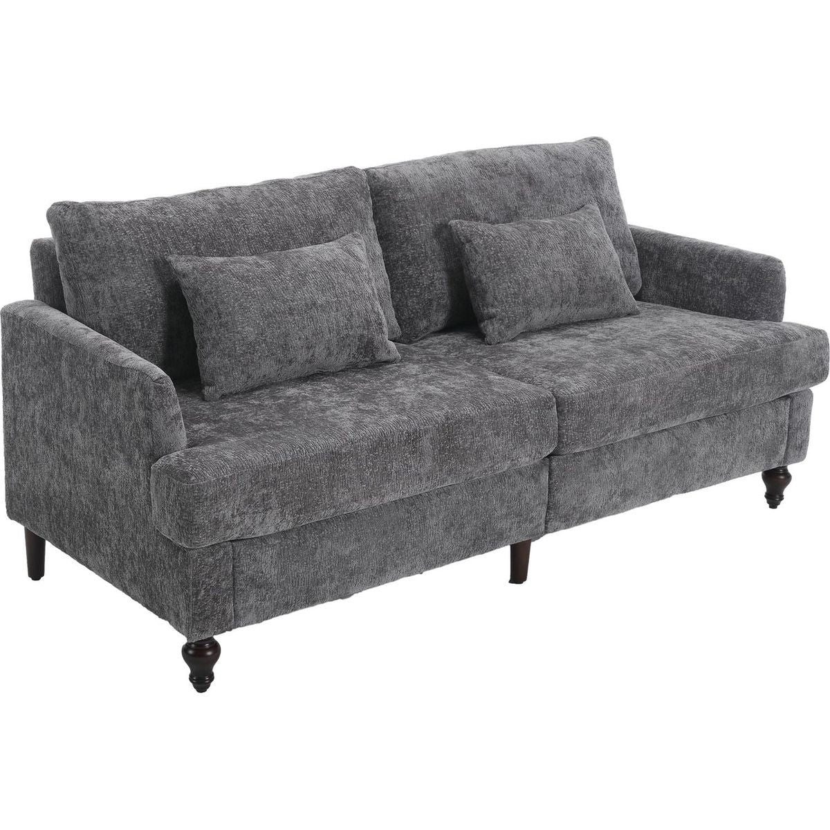 Modern chenille Fabric Loveseat, 2-Seat Upholstered Loveseat Sofa Modern Couch