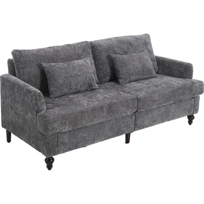 Modern chenille Fabric Loveseat, 2-Seat Upholstered Loveseat Sofa Modern Couch