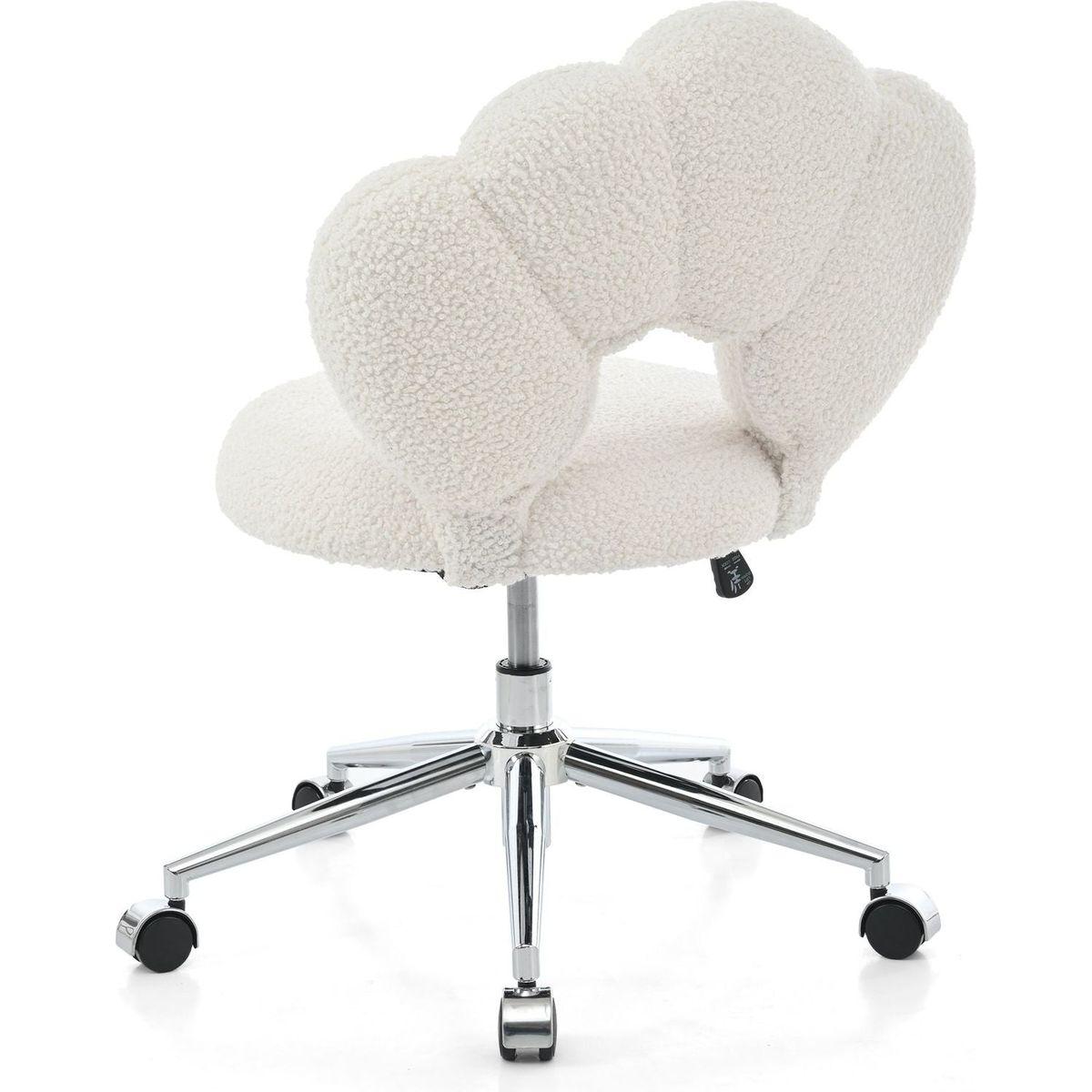 360Swivel Height Adjustable,Swivel Chair,Teddy fabric,home office chair