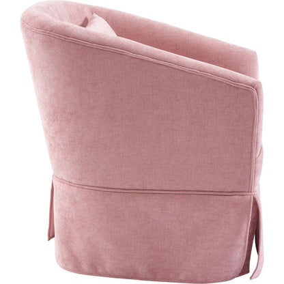 degree Swivel Accent Armchair Linen Blend PINK