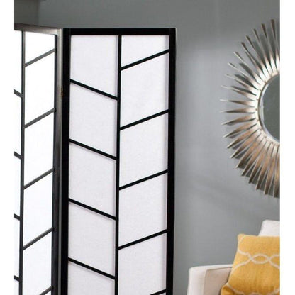 3-Panel Climbing Screen Room Divider, Black