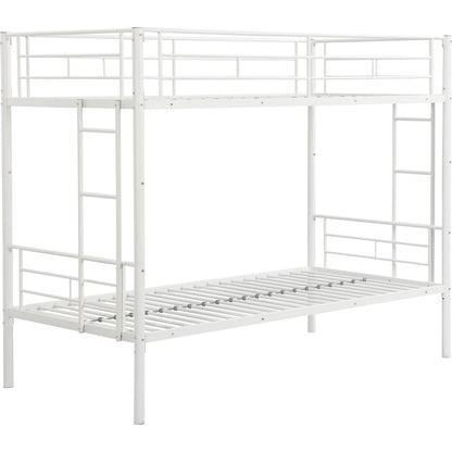 METAL BUNK BED WHITE