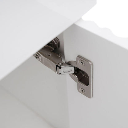 21.6inch Modern Floating Bathroom Vanity with Ceramic Basin - Perfect for Small Bathrooms, Left side storage