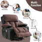 Power Lift Recliner Chair Recliners for Elderly with Heat and Massage Recliner Chair for Living Room with Infinite Position and Side Pocket,USB Charge Port.BLACKBROWN