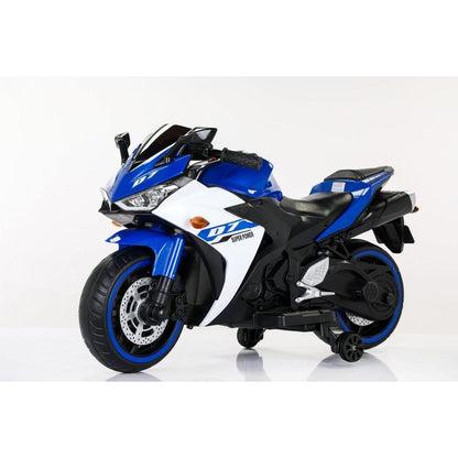 Tamco Electric motorcycle/ 12V Kids toys motorcycle/Kids electric car/electric ride on toys for 3 4 5 6 years Boys Girls with Training Wheels/manual throttle/ drive by hand/Lightting wheels