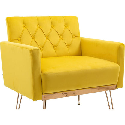 Accent Chair, leisure single sofa with Rose Golden feet