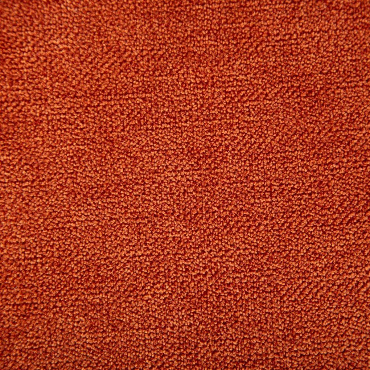 Mid Century Modern Dining Chairs Set of 2, Farmhouse Linen Fabric Upholstered Accent Chair Curved Backrest with Copper Nails around,Kitchen Chairs with Hardwood Frame, Orange