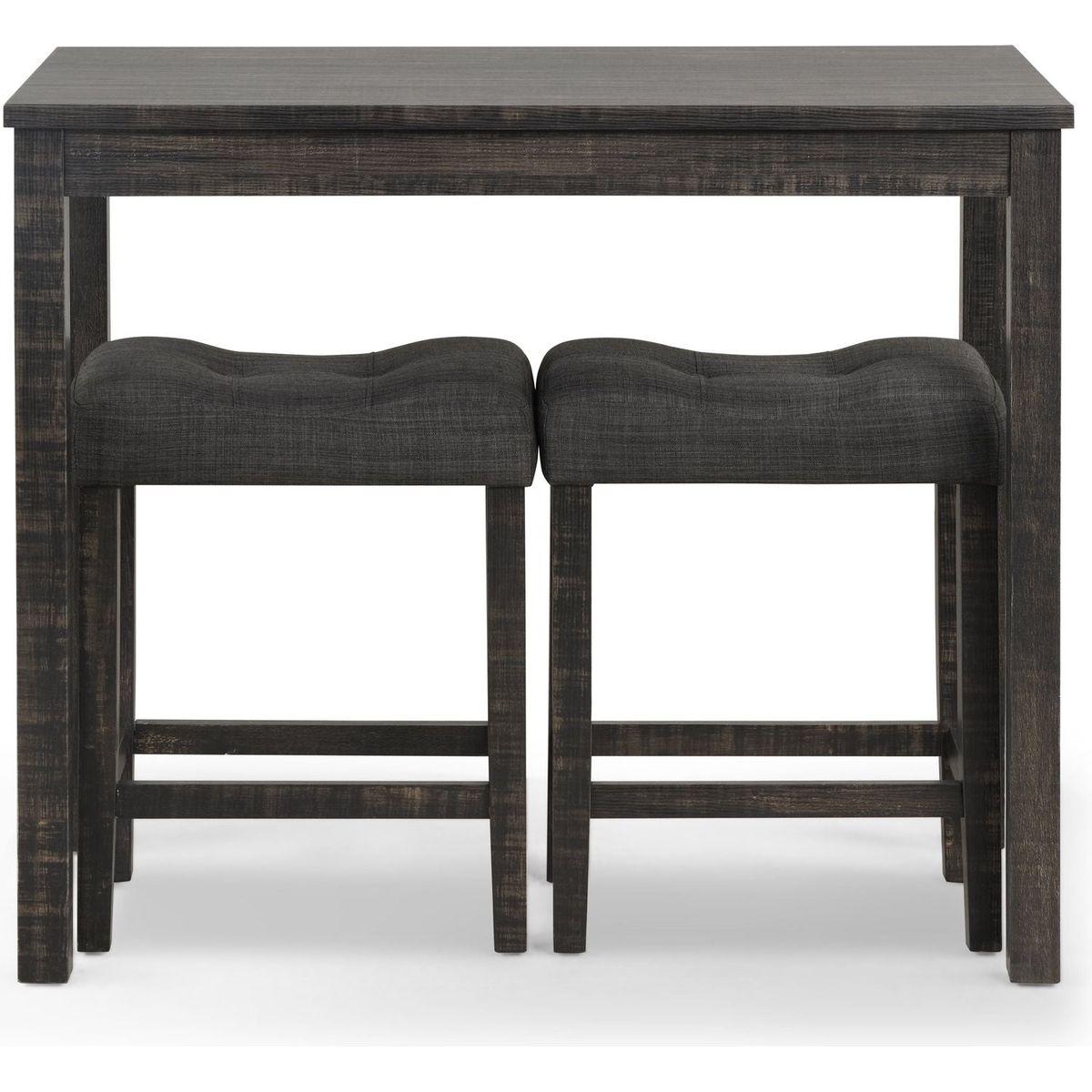Sora Wood 3-Piece Counter Height Dining Set, Gray