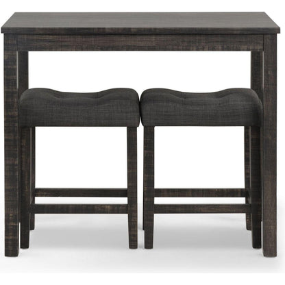 Sora Wood 3-Piece Counter Height Dining Set, Gray