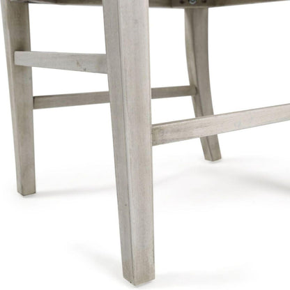 Acacia Wood Dining Chairs, Light Grey Wash, 21D x 17.75W x 35.5H Inch