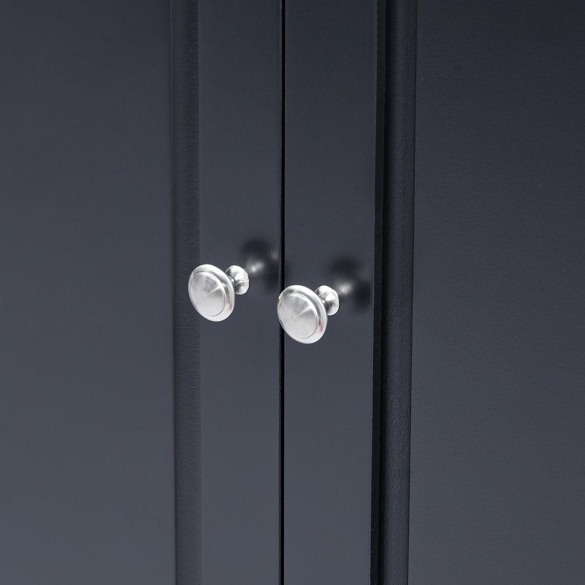 Tall Storage Cabinet with Three Drawers for Bathroom/Office, Black