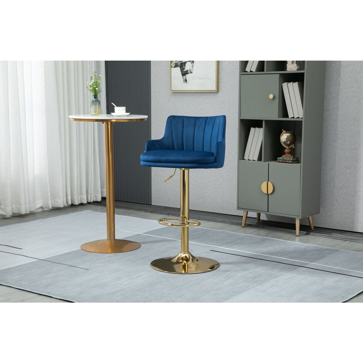 Bar Stools with Back and Footrest Counter Height Bar Chairs