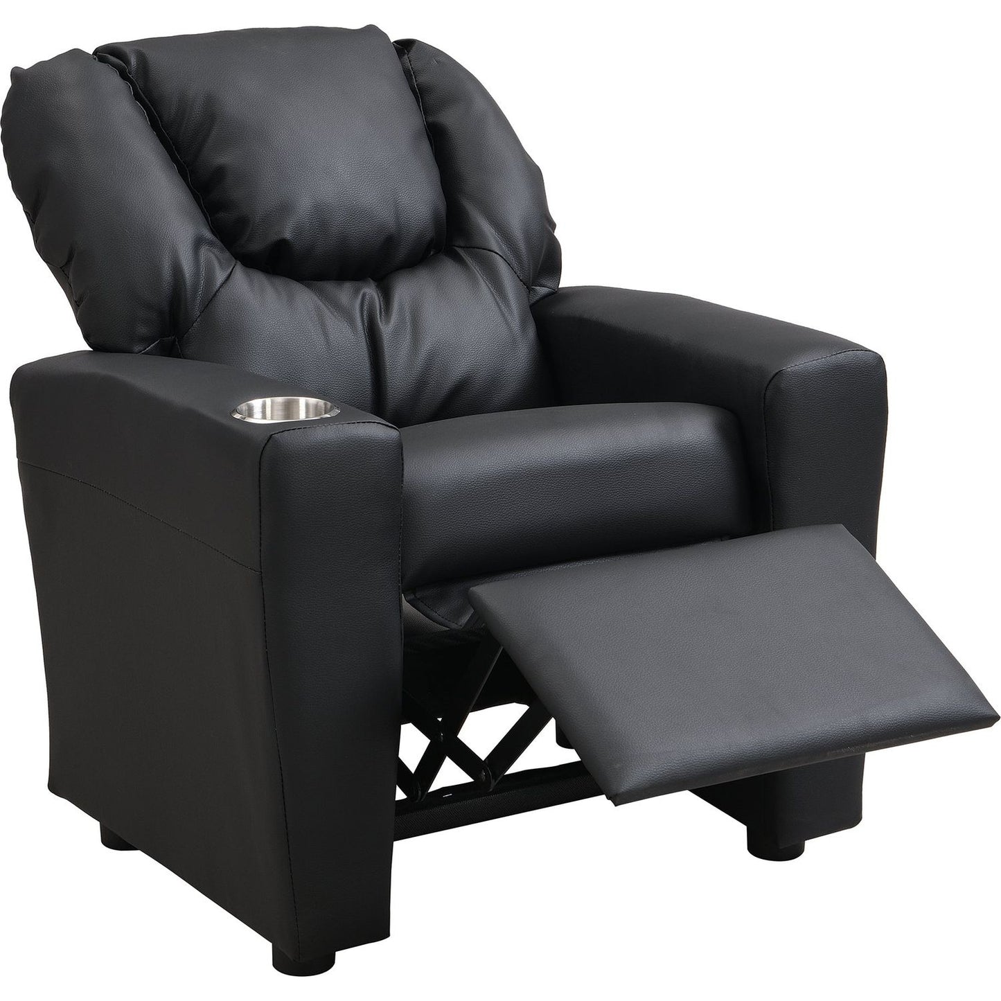 Kids Recliner Chair Black PVC