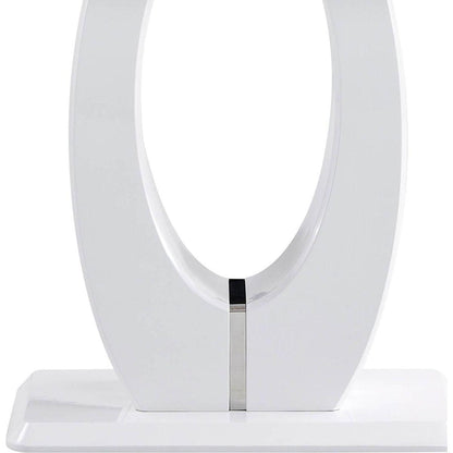 Modern Simple Glossy White Rectangular Counter Bar Table 47.24" x 18.11" x 29.52" For Living Room Bedroom Bedside Entrance House Balcony Office Bathroom.