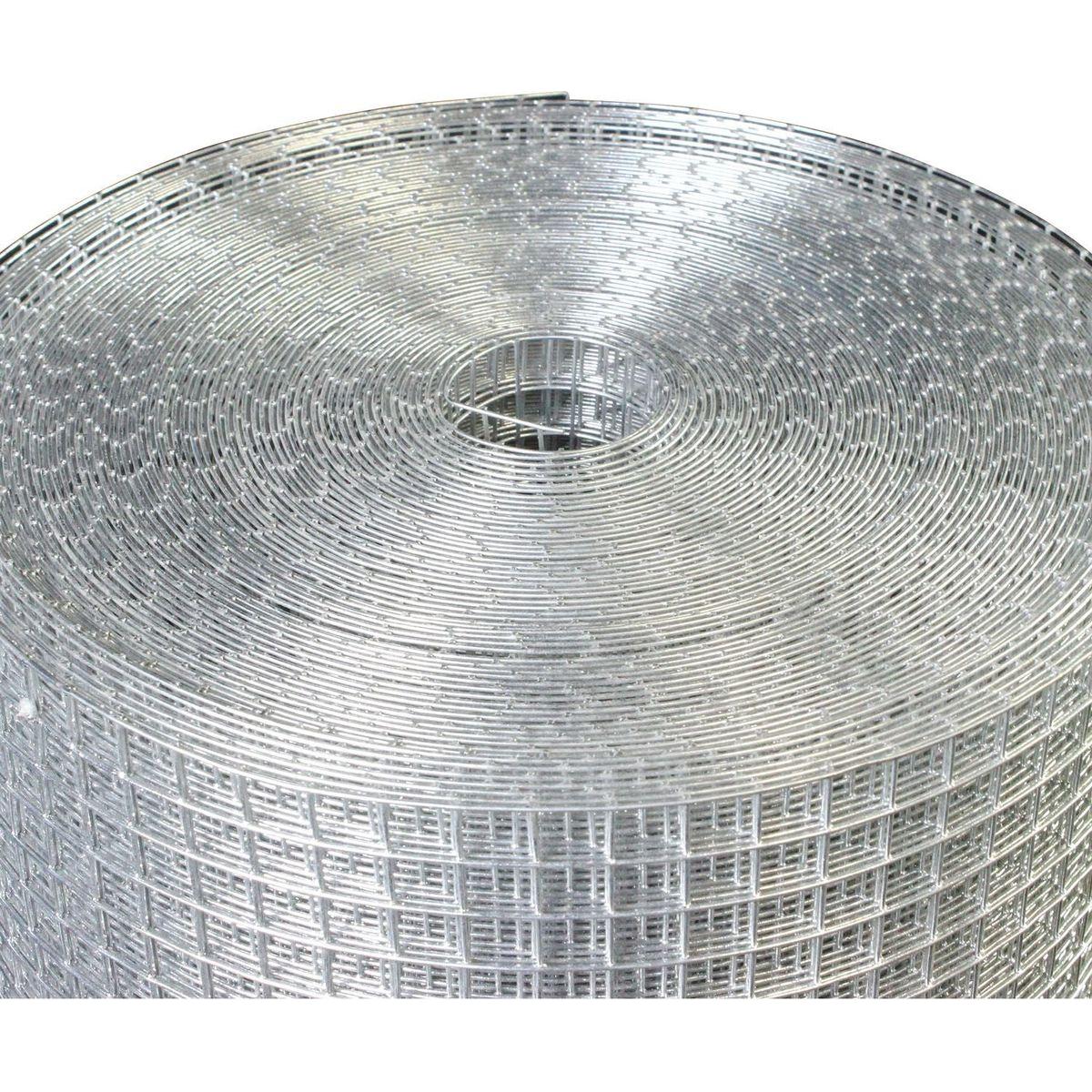 Hardware Cloth 1/2 inch 48in x 100ft 19 Gauge, Hot-dip Galvanized After Welding Chicken Wire Fence Roll Garden Plant Welded Metal Wire Fencing Roll, Rabbit Cages Snake Fence
