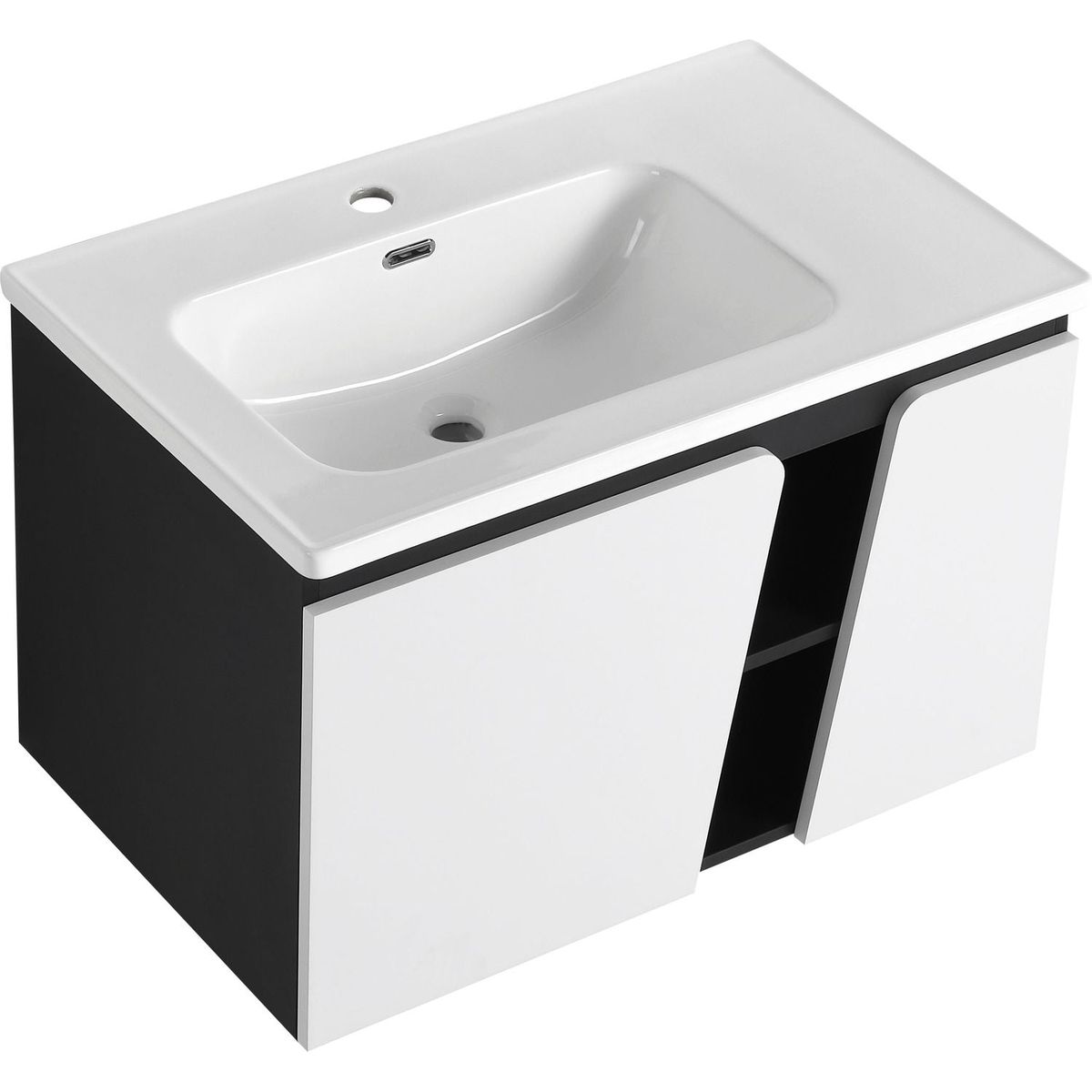 32' Floating Wall-Mounted Bathroom Vanity With Single Sink,& Soft-Close Cabinet Door