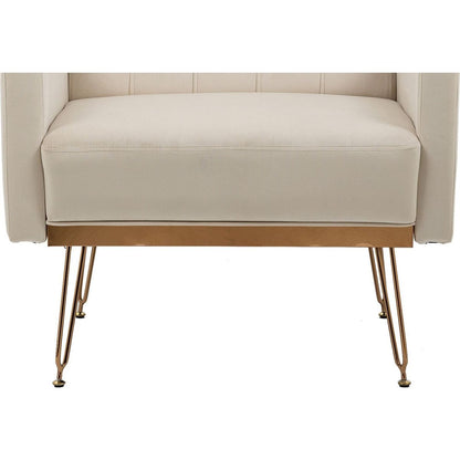 Accent Chair, leisure single sofa with Rose Golden feet