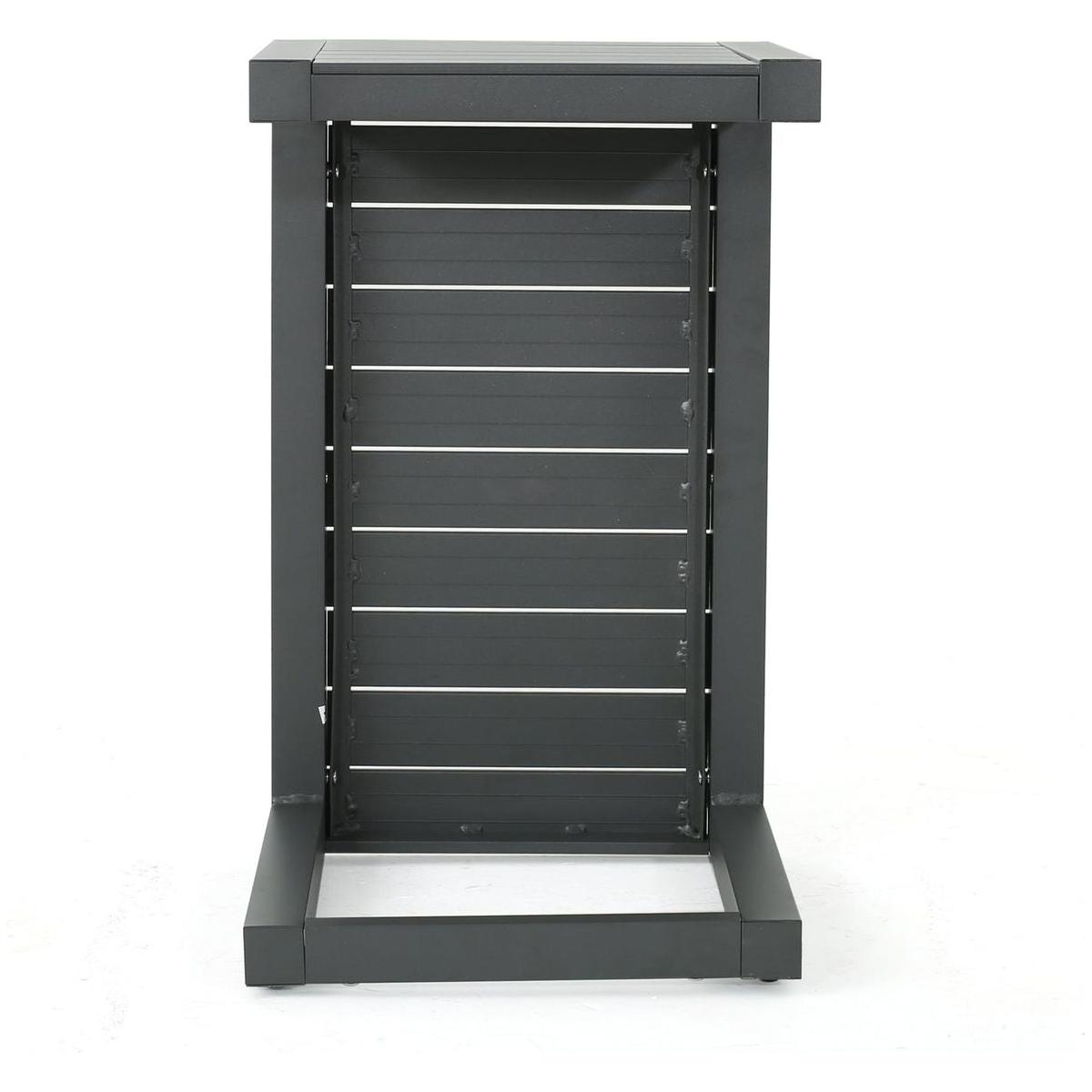 CAPE CORAL ALU C-SHAPED TABLE GREY