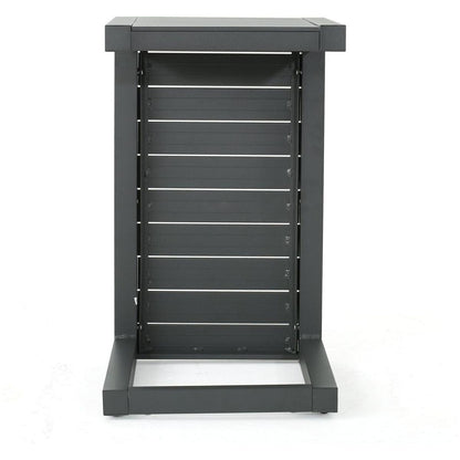 CAPE CORAL ALU C-SHAPED TABLE GREY
