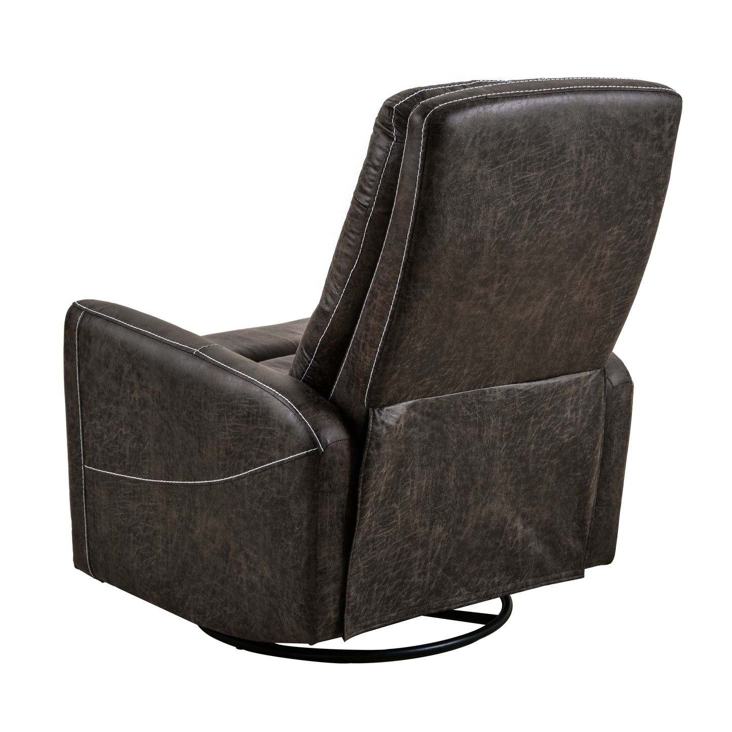 Swivel Glider Rocker Recliner Chair for Nursery,Manual Swivel Rocking Recliner,Mordern Home Theater Seating Soft Reclining Chairs for Living Room,Brown