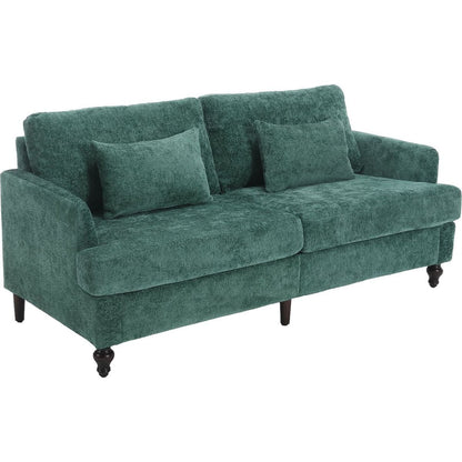 Modern chenille Fabric Loveseat, 2-Seat Upholstered Loveseat Sofa Modern Couch