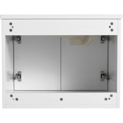 24 Inch Wall Mounted Bathroom Vanity With SInk, Soft Close Doors, For Small Bathroom (KD-PACKING)