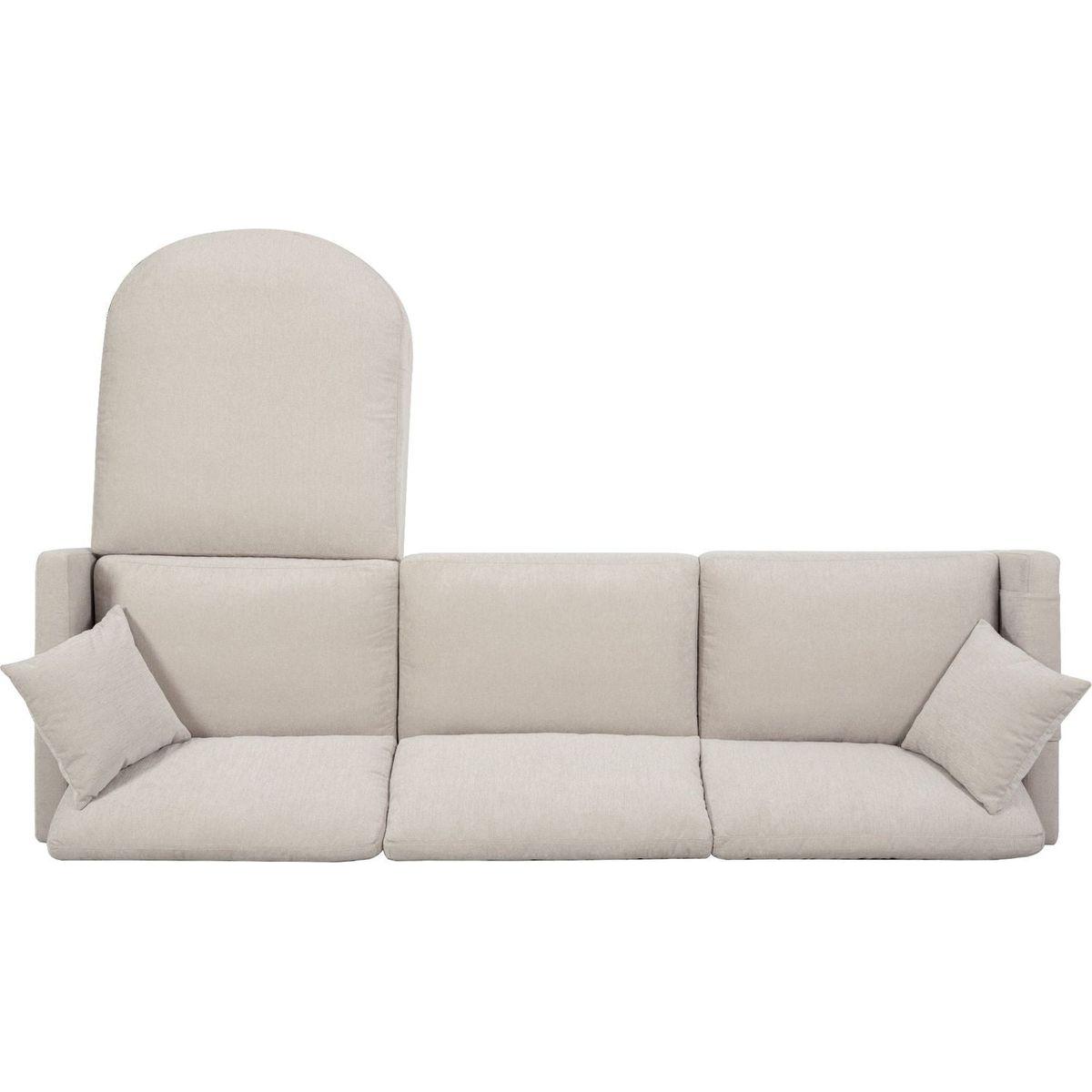 107.87'Sectional Sofa Couch With 1 Ottoman,Seat Cushion and Back Cushion Removable