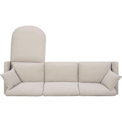107.87'Sectional Sofa Couch With 1 Ottoman,Seat Cushion and Back Cushion Removable