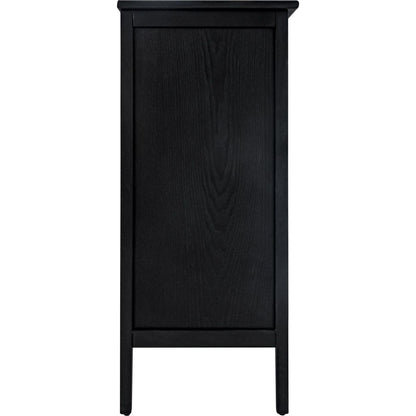 3 Drawer Cabinet with Hollow-Carved 3 Drawer Dresser Storage Chest with Metal Handles For Entryway Living Room Bedroom