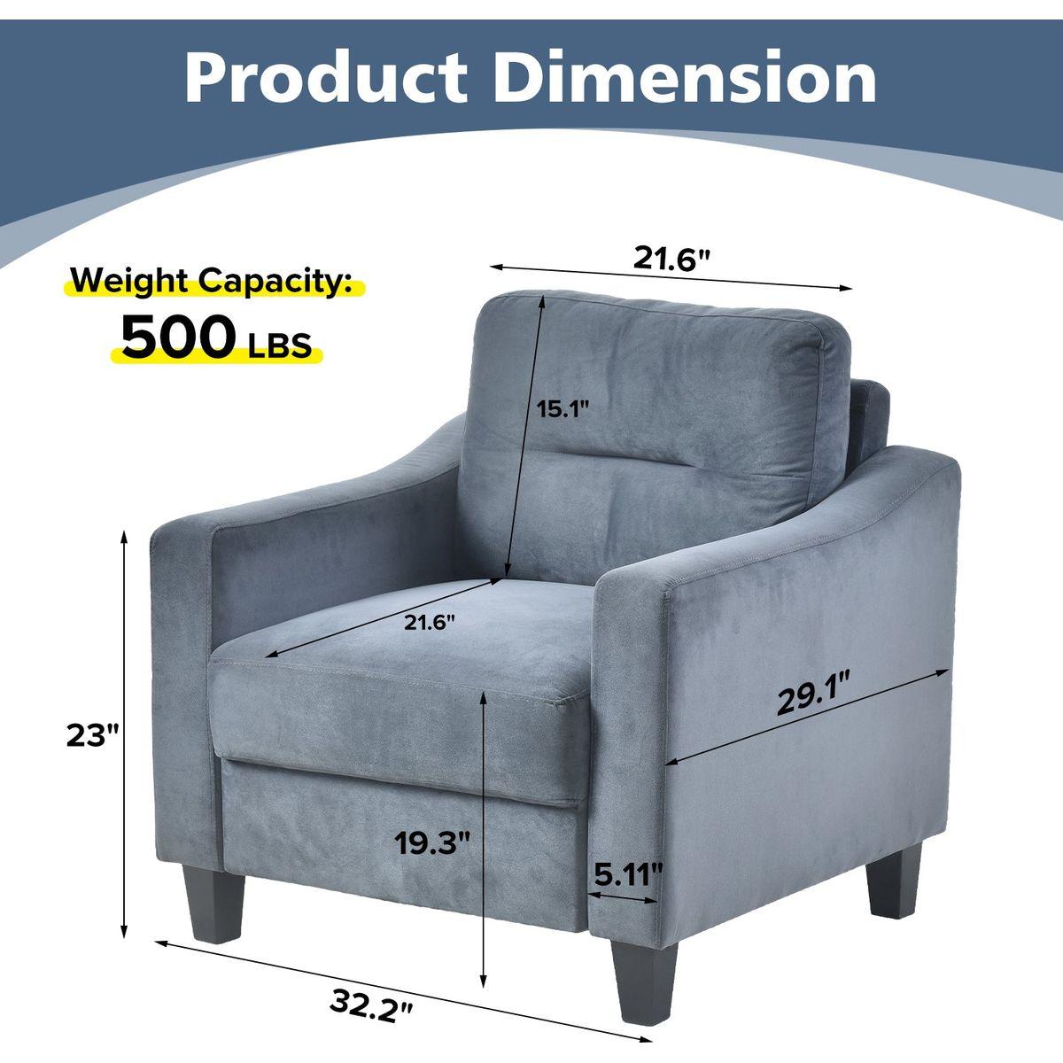 Couch Comfortable Sectional Couches and Sofas for Living Room Bedroom Office Small Space