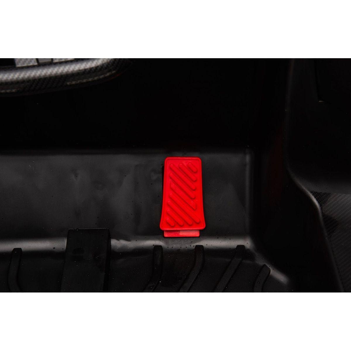 12v7ax2 30wx4 Four-wheel drive leather seat one button start,forward and backward, high and low speed, music, front light, power display, two doors can open, 2.4G R/C, seat belt four wheel absorber