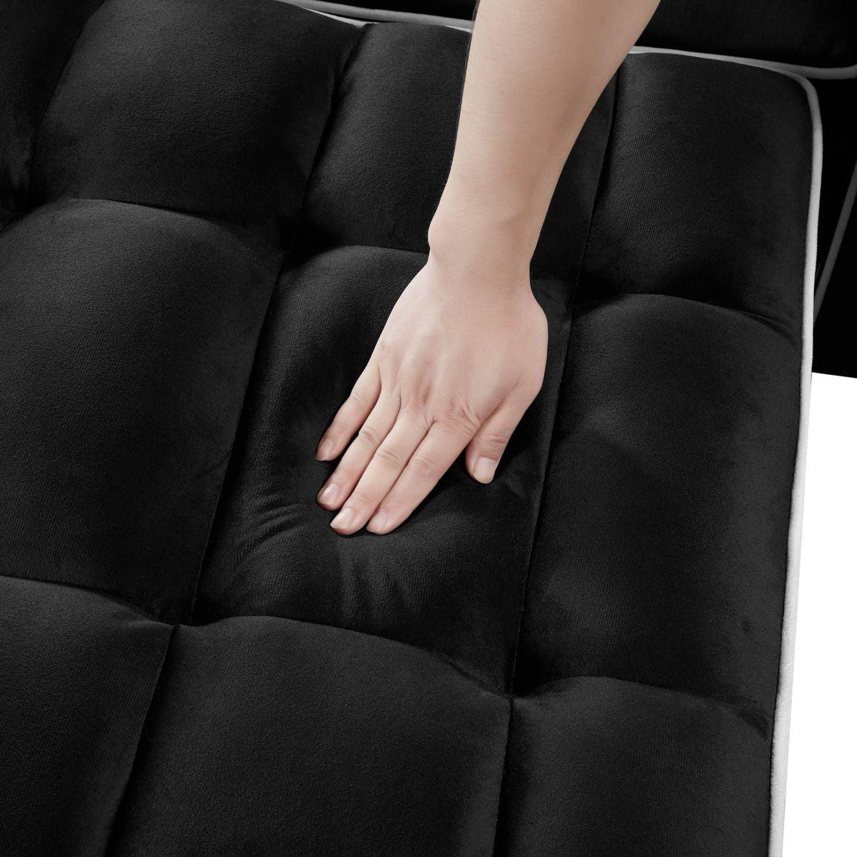 Convertible Sleeper Chair Sofa Bed Adjustable Pull Out Sleeper Chair Bed Multi-Pockets Folding Sofa Bed for Living Room Bedroom Small Space,3-in-1 Sofa Bed, (Black)