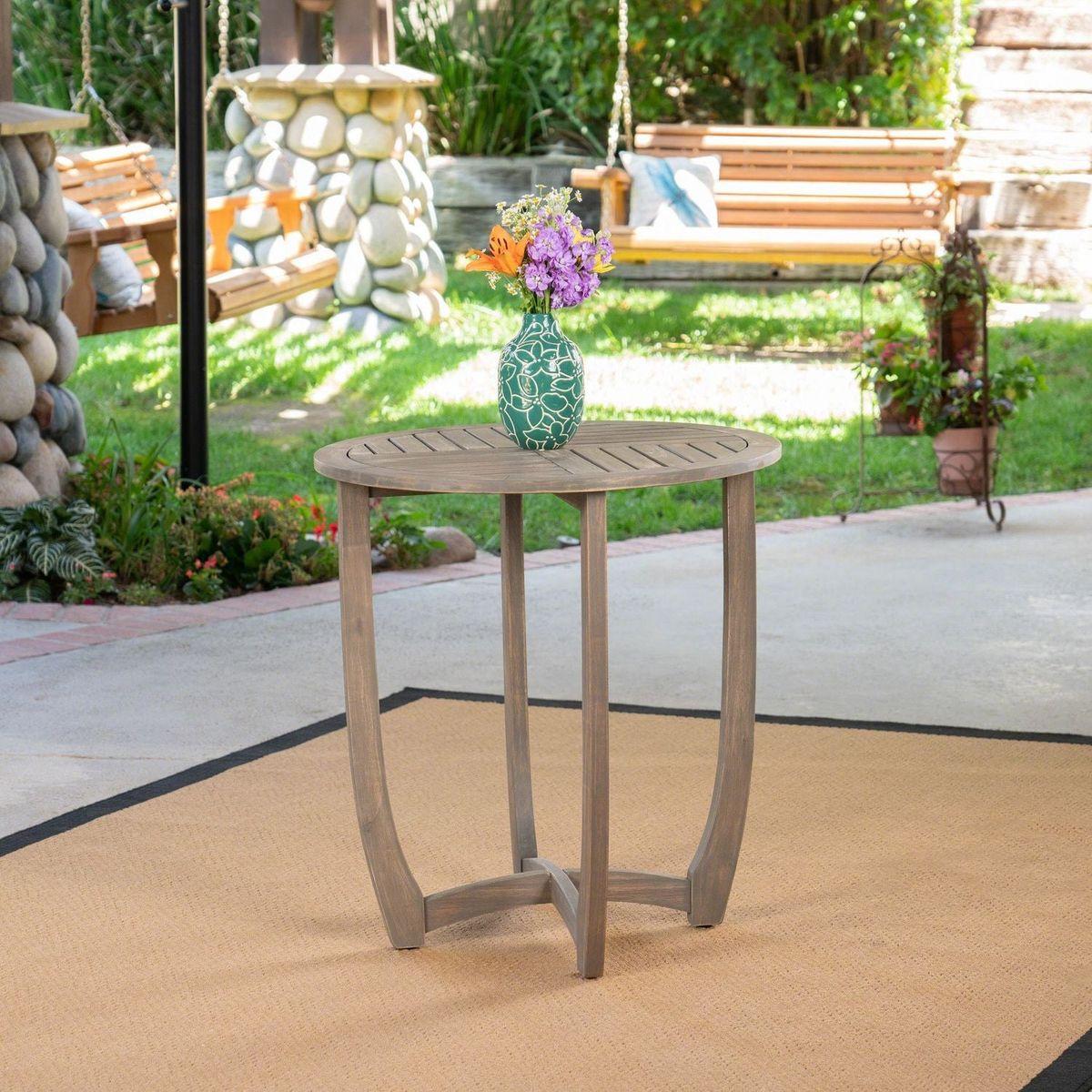 HERMOSA 27.5" CIRCULAR WOOD TABLE