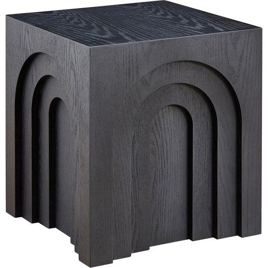 15.74'' Square Side Table Small Coffee Table Accent Table  Bedside Table for Living Room Bedroom,BLACK