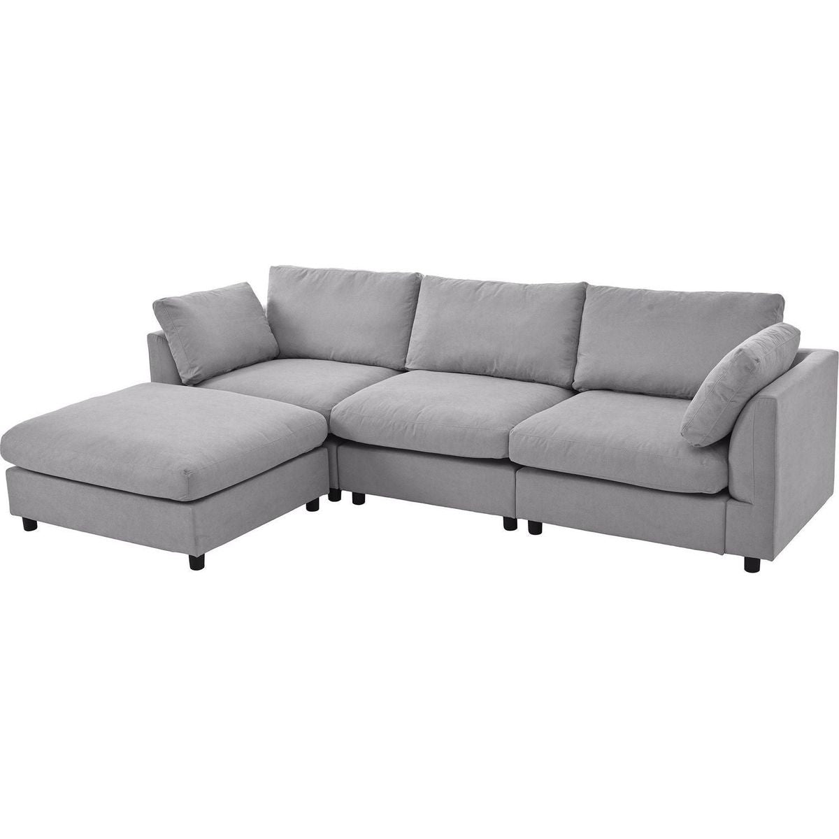Upholstery Convertible Sectional Sofa, L Shaped Couch with Reversible Chaise