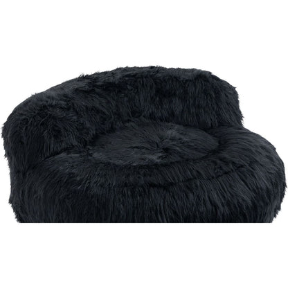 Bean Bag Chair Faux fur Lazy Sofa /Footstool Durable Comfort Lounger High Back Bean Bag Chair Couch for Adults and Kids, Indoor