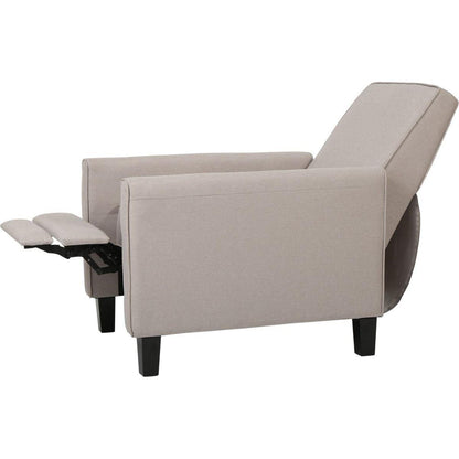 Recliner Push Back Chair for Elegant Home Decor Beige